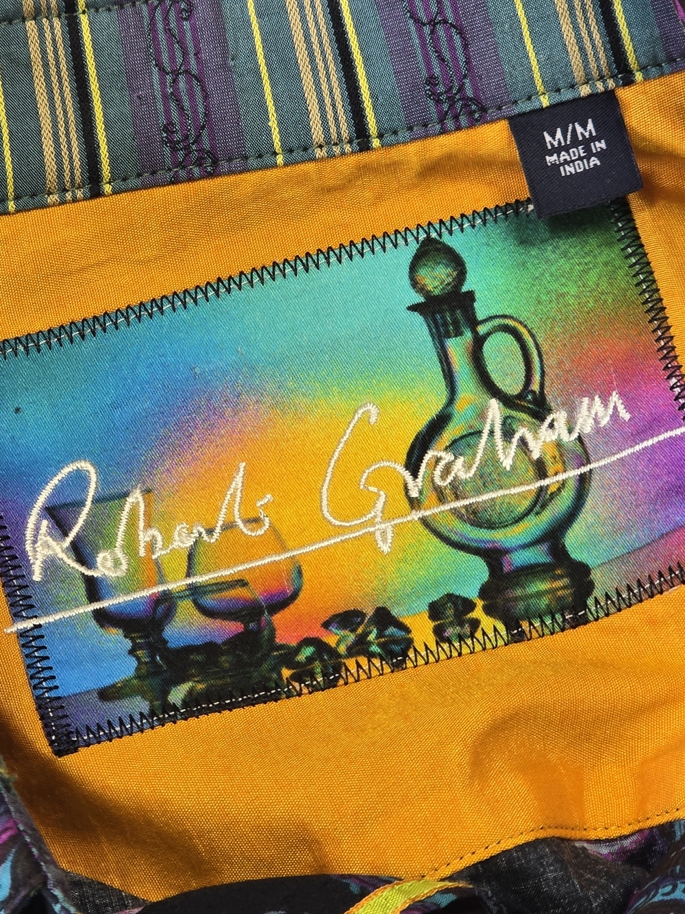 Robert Graham Paisley Long Sleeve Button Down Shirt - Men's Size M - Picture 16 of 16